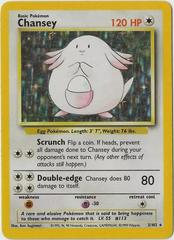 Chansey — Base Set 3/102 holographic card