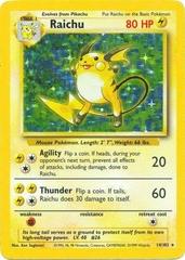 Raichu — Base Set 14/102 holographic card