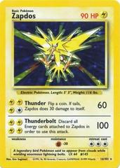 Zapdos — Base Set 16/102 holographic card